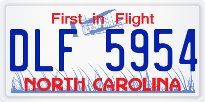 NC license plate DLF5954