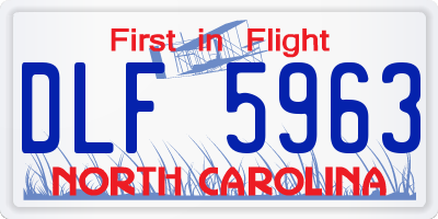 NC license plate DLF5963