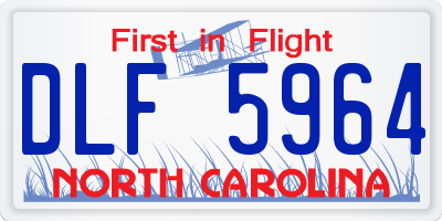 NC license plate DLF5964