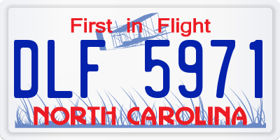 NC license plate DLF5971
