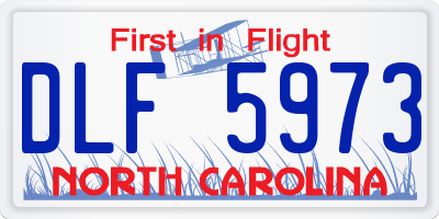 NC license plate DLF5973