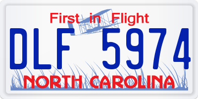 NC license plate DLF5974