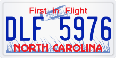 NC license plate DLF5976