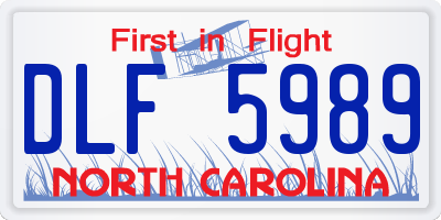 NC license plate DLF5989