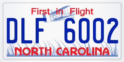 NC license plate DLF6002