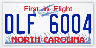 NC license plate DLF6004