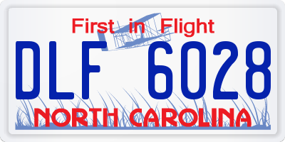 NC license plate DLF6028