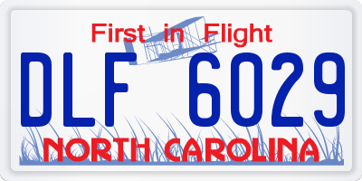 NC license plate DLF6029