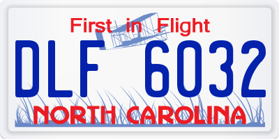 NC license plate DLF6032