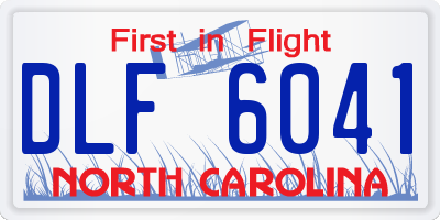 NC license plate DLF6041