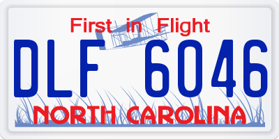 NC license plate DLF6046