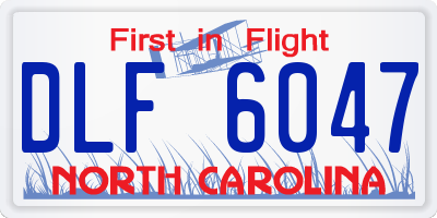 NC license plate DLF6047