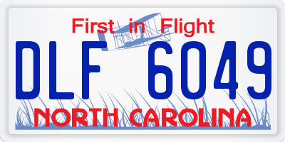 NC license plate DLF6049
