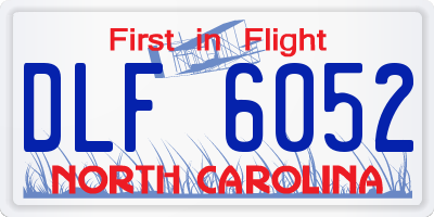 NC license plate DLF6052