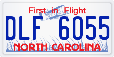NC license plate DLF6055