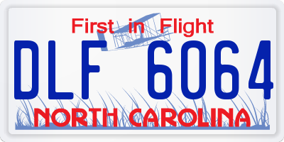 NC license plate DLF6064