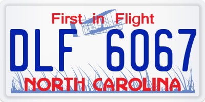 NC license plate DLF6067