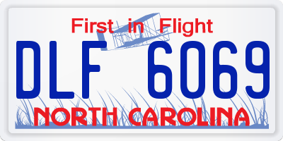 NC license plate DLF6069