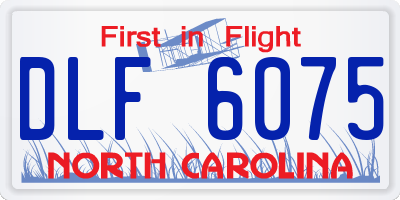 NC license plate DLF6075
