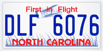 NC license plate DLF6076