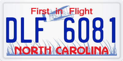 NC license plate DLF6081