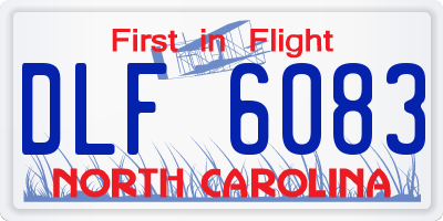 NC license plate DLF6083