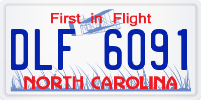 NC license plate DLF6091