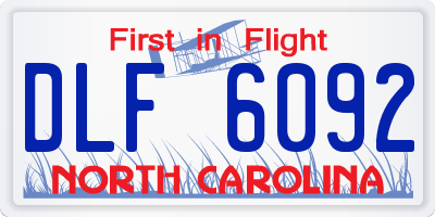 NC license plate DLF6092
