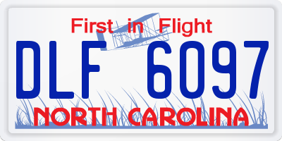 NC license plate DLF6097