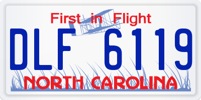 NC license plate DLF6119