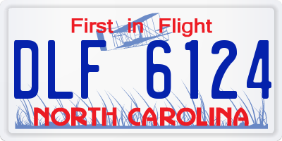 NC license plate DLF6124