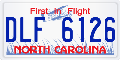 NC license plate DLF6126