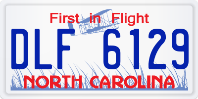 NC license plate DLF6129