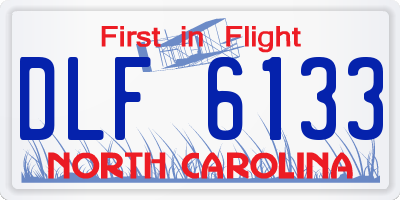NC license plate DLF6133