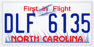 NC license plate DLF6135