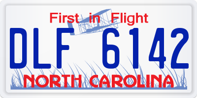 NC license plate DLF6142