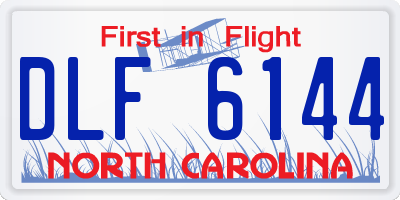 NC license plate DLF6144