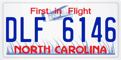 NC license plate DLF6146