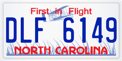 NC license plate DLF6149
