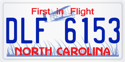 NC license plate DLF6153