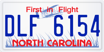 NC license plate DLF6154