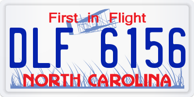 NC license plate DLF6156