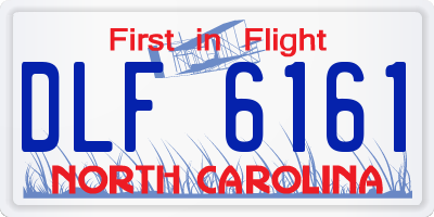 NC license plate DLF6161