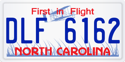 NC license plate DLF6162