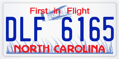 NC license plate DLF6165
