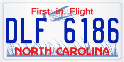 NC license plate DLF6186