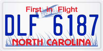 NC license plate DLF6187