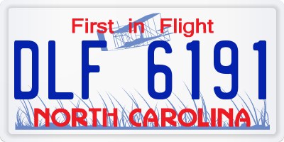 NC license plate DLF6191