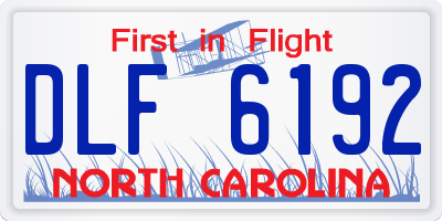 NC license plate DLF6192