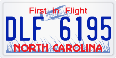 NC license plate DLF6195